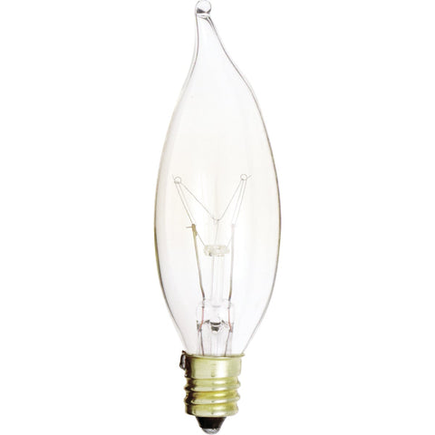 Satco CA8 Incandescent Turn Tip Decorative Light Bulb; Mfg #S3773