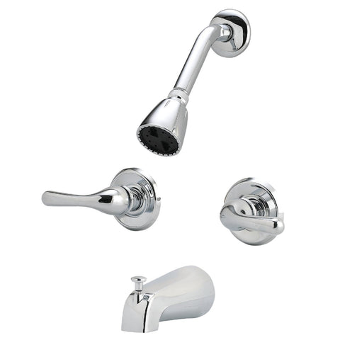 Home Impressions 2-Metal Lever Handle Tub And Shower Faucet; Mfg #F2014501CP-JPA9