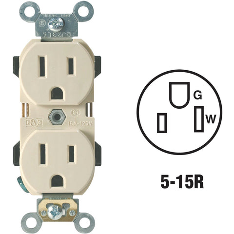 Leviton Industrial Grade Duplex Outlet; Mfg #R71-5252-0IS