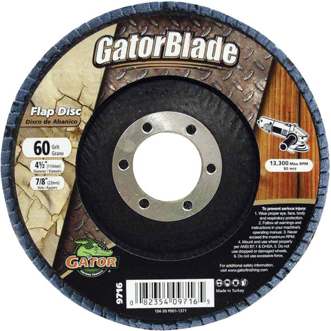Gator Blade Type 29 Angle Grinder Flap Disc; Mfg #9716