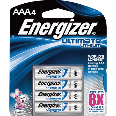 Energizer AAA Ultimate Lithium Battery; Mfg #L92SBP-4