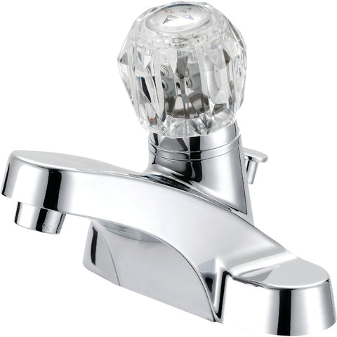 Home Impressions 1 Acrylic Handle 4 In. Centerset Bathroom Faucet; Mfg #F451C042CP-JPA9