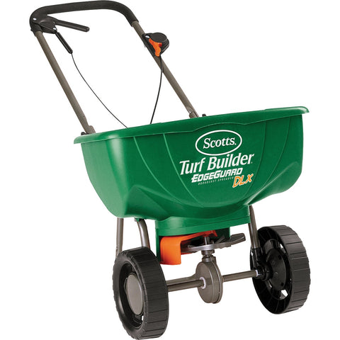 Scotts Turf Builder EdgeGuard DLX Broadcast Fertilizer Spreader; Mfg #76232