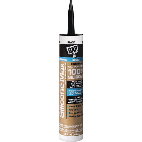 DAP Silicone Max Premium All Purpose 100% Silicone Sealant; Mfg #7079808789