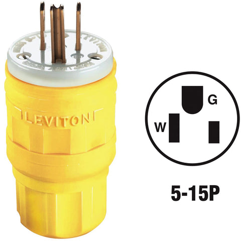 Leviton Wetguard Cord Plug; Mfg #173-14W47-000
