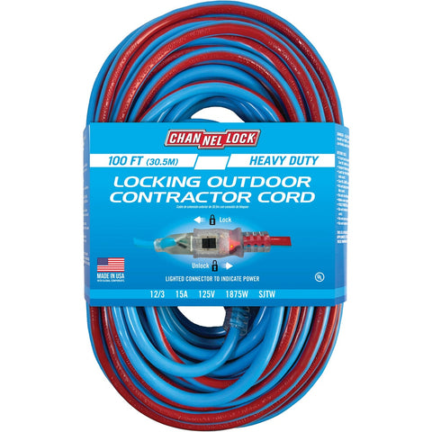 Channellock 12/3 Locking Extension Cord; Mfg #74100LKCL