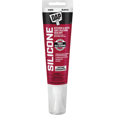 Dap Kitchen & Bath 100% Rubber Silicone Sealant; Mfg #7079800750