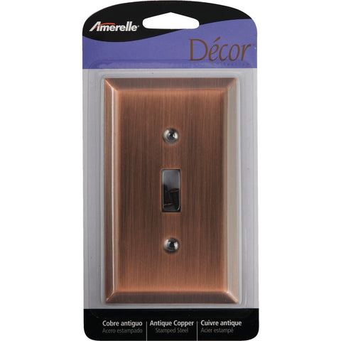 Amerelle Stamped Steel Switch Wall Plate; Mfg #163TAC