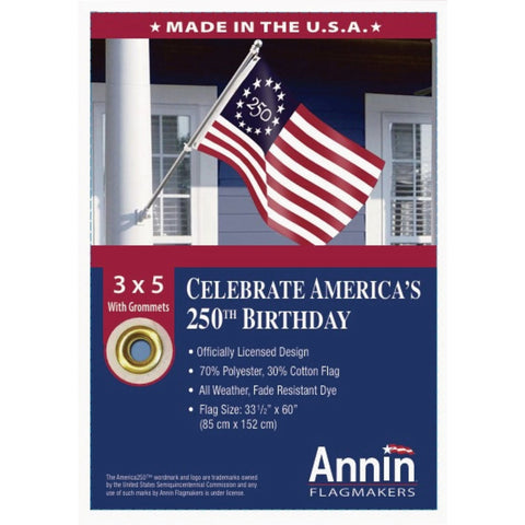Annin America 250 Betsy Ross Flag; Mfg #172852