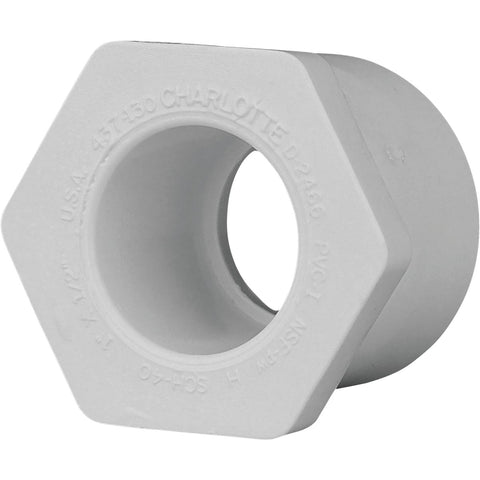 Charlotte Pipe SPGxS Reducing PVC Bushing; Mfg #PVC 02107  0700HA
