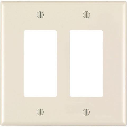 Leviton Decora Unbreakable Rocker Wall Plate; Mfg #R56-PJ262-00T