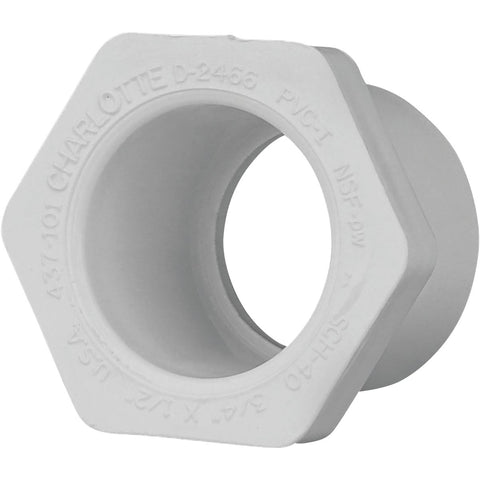 Charlotte Pipe SPGxS Reducing PVC Bushing; Mfg #PVC 02107  0600HA