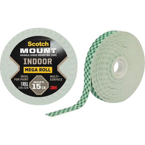Scotch Mount Indoor Double-Sided Mounting Tape; Mfg #110H-LONG-DC