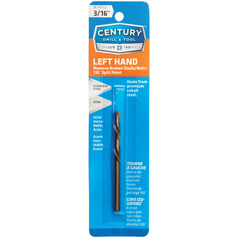 Century Drill & Tool Left Hand Drill Bit; Mfg #74112