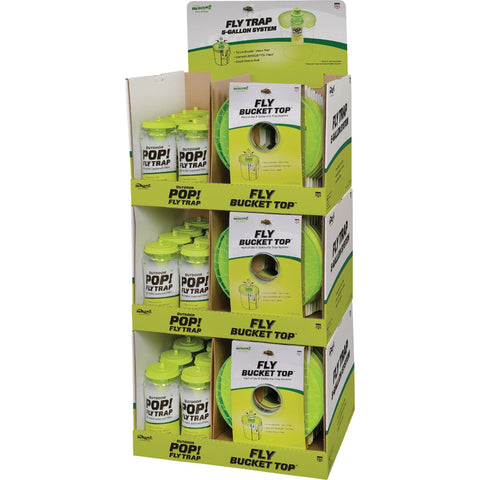 Rescue Fly Bucket Top & POP Fly Trap Display; Mfg #FBT-PFTR-FD24