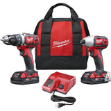 Milwaukee M18 Li-Ion Drill & Impact Cordless Tool Combo Kit; Mfg #2691-22
