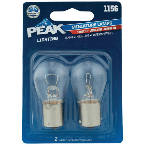 PEAK Mini Automotive Bulb; Mfg #1156LL-BPP