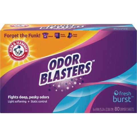 Arm & Hammer Odor Blasters Dryer Sheet; Mfg #290