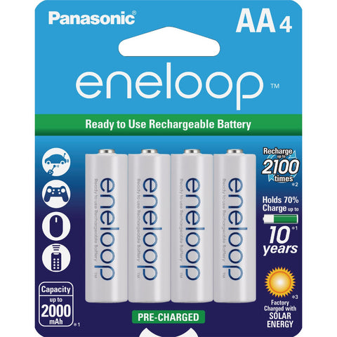 Panasonic Eneloop NiMh Rechargeable Solar Battery; Mfg #BK-3MCCA4BA