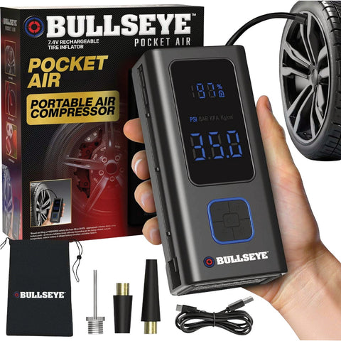 Bullseye 7.4V Pocket Air Rechargeable Tire Inflator; Mfg #6270
