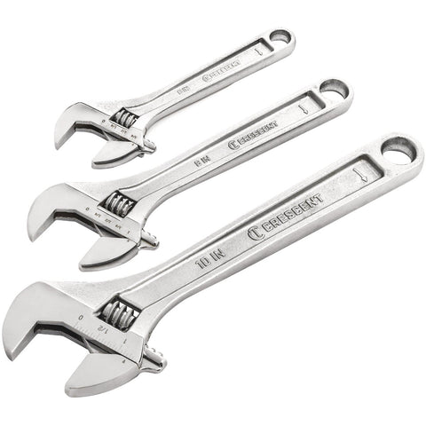 Crescent 3 Pcs. Adjustable Wrench Set; Mfg #AC3PC