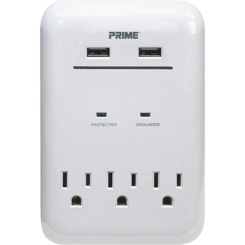 Prime Wire & Cable 3-Outlet USB Charger; Mfg #PBUSB343S-A