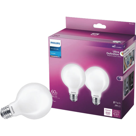 Philips Ultra Definition G25 LED Decorative Light Bulb; Mfg #575217