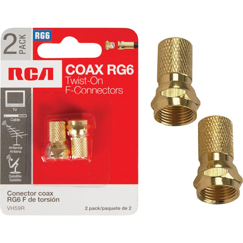 RCA RG Twist-On Coaxial F-Connector; Mfg #VH59R
