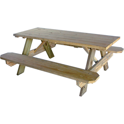 Outdoor Essentials Pressure-Treated Wood Picnic Table; Mfg #106116