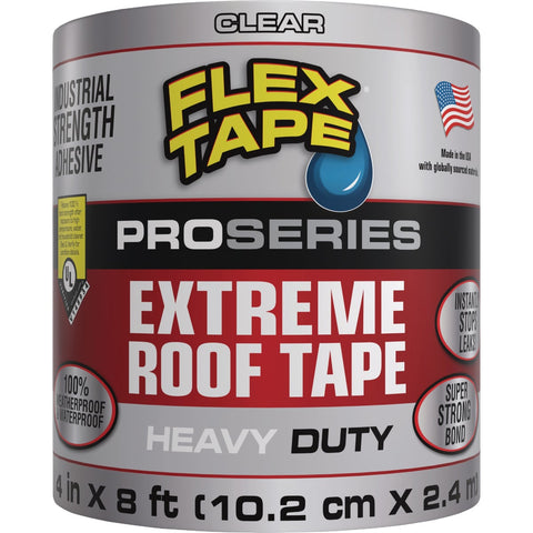 Flex Seal Flex Tape Pro Series 4 In. x 8 Ft. Extreme Roof Patching Tape; Mfg #PS288CLR0408