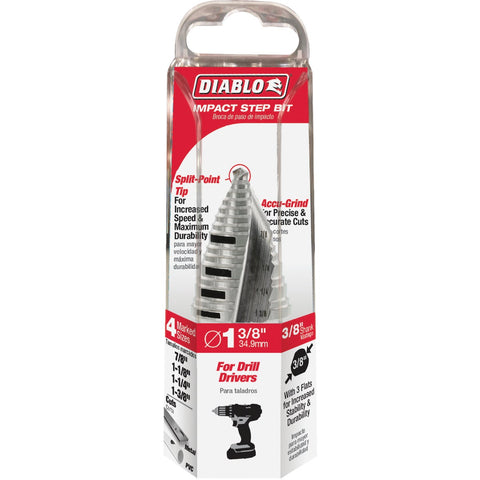 Diablo Step Drill Bit; Mfg #DSD1375S15
