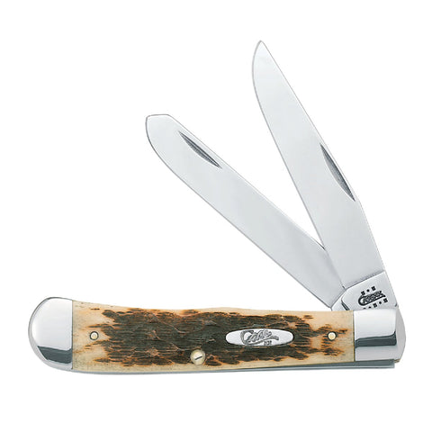 Case Amber Bone Trapper Pocket Knife; Mfg #164
