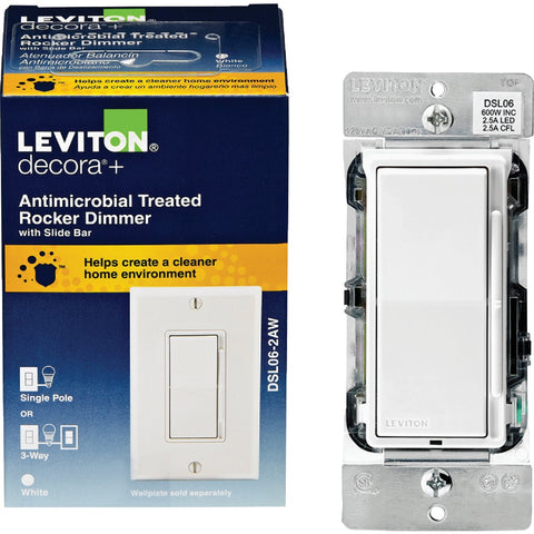 Leviton Universal Slide Dimmer Switch; Mfg #DSL06-2AW