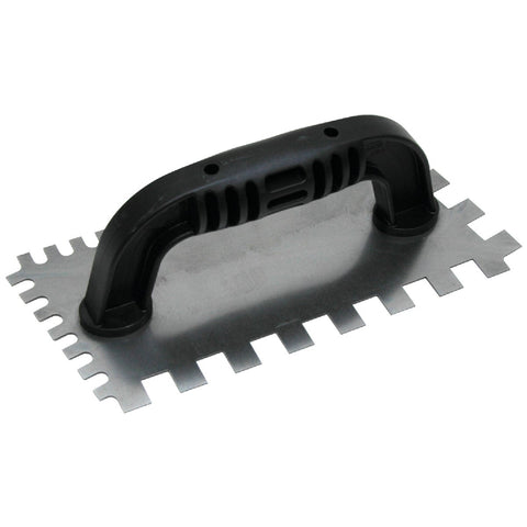 QLT Notched Trowel w/Black Handle; Mfg #16240