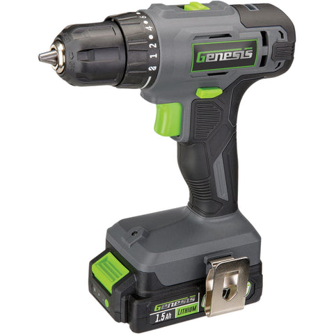 Genesis 20V 3/8" Cordless Driver Kit; Mfg #GLCD2038B