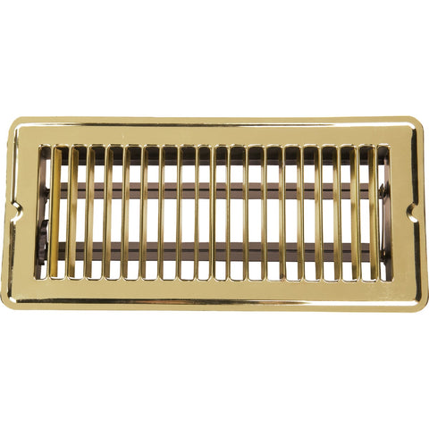 Home Impressions Stamped Brass Floor Register; Mfg #1FL0410BB-NH