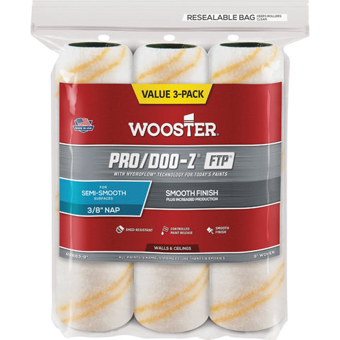 Wooster Pro/Doo-Z FTP Woven Fabric Roller Cover; Mfg #RR663-9
