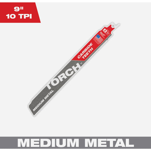 Milwaukee SAWZALL TORCH Carbide Medium Metal Reciprocating Saw Blade; Mfg #48-00-5252