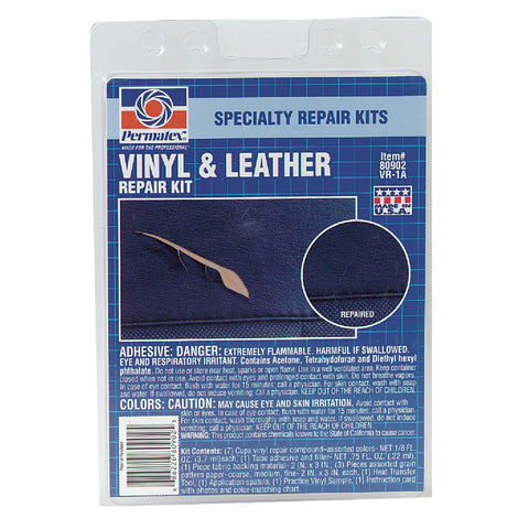 PERMATEX Vinyl And Leather Repair Kit; Mfg #80902