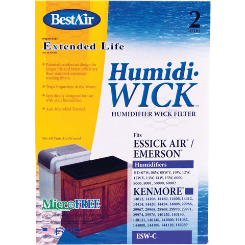 BestAir Extended Life Humidi-Wick ESW Humidifier Wick Filter; Mfg #ESW