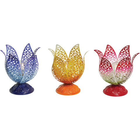 Alpine Iron Mesh Flower Bud Tabletop Lamp; Mfg #RGG518A