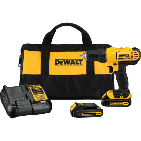 DeWalt 20V MAX Lithium-Ion Cordless Drill Kit; Mfg #DCD771C2