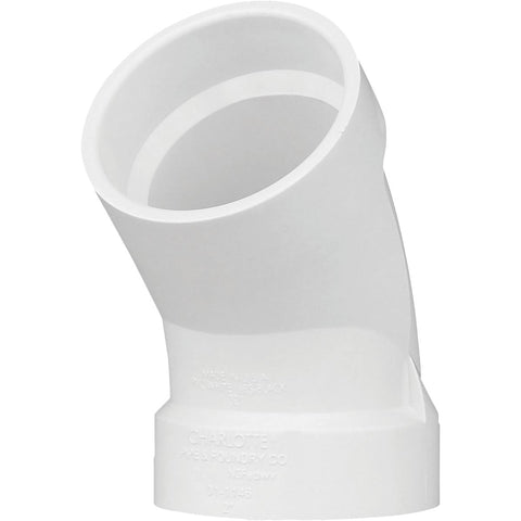 Charlotte Pipe 45 Deg. Sanitary PVC Elbow; Mfg #PVC 00321  1000HA