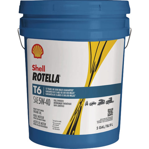 Rotella Shell 5W40 Engine Motor Oil; Mfg #550046217