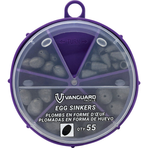 Vanguard 54-Piece Egg & Split Shot Sinker Kit; Mfg #VEGSS-55