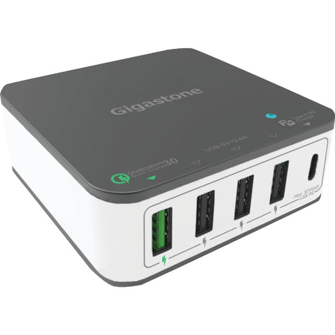 Gigastone 5-Port PD3.0 USB Wall Charger; Mfg #GS-PD-6400G-R