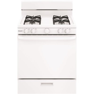 Hotpoint 30 in. 4.8 cu. ft. Gas Range Oven in White # RGBS300DMWW